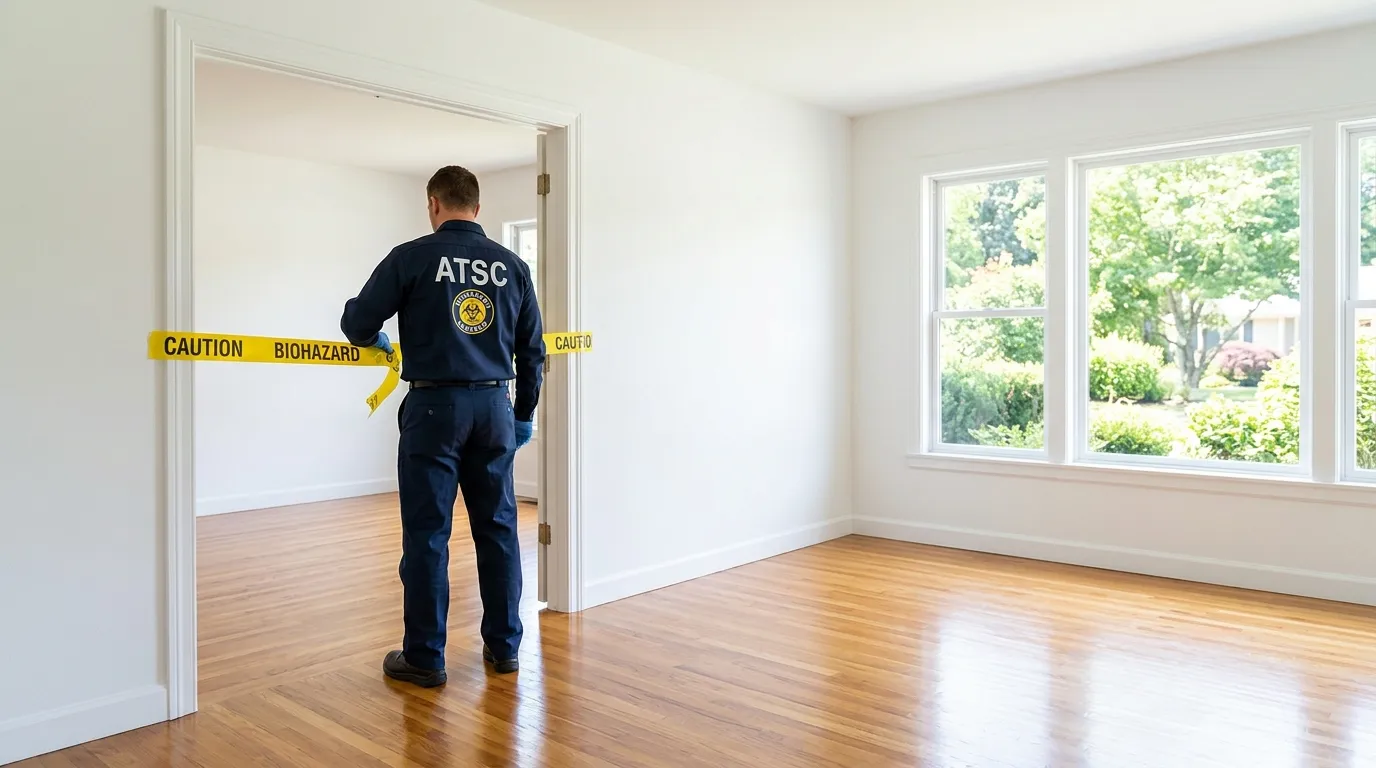 Certified biohazard cleanup crew performing Crime Scene Cleanup in Goldsboro